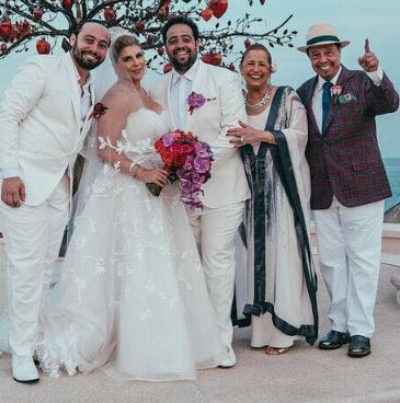 Gustavo Mendes and Audriana on their wedding day